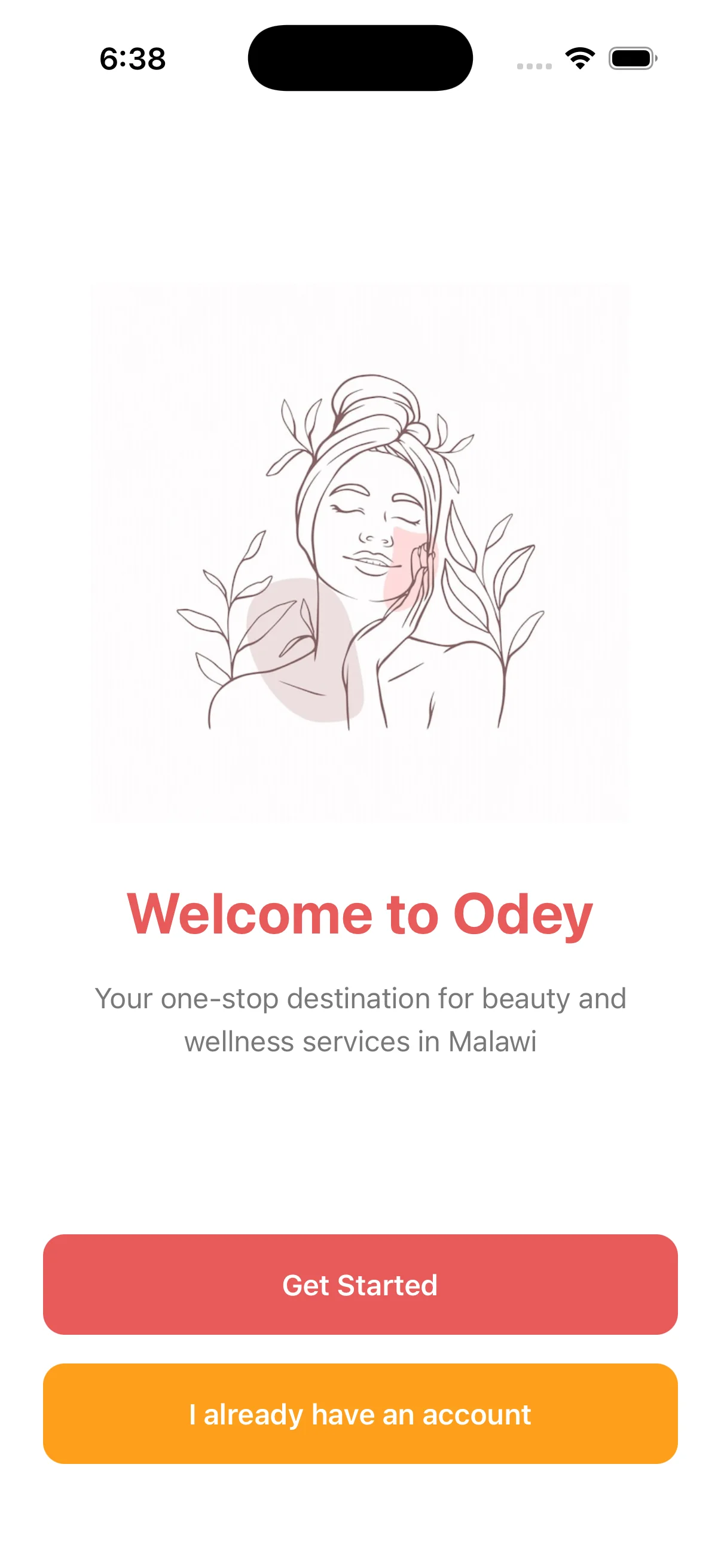 Odey app — Welcome